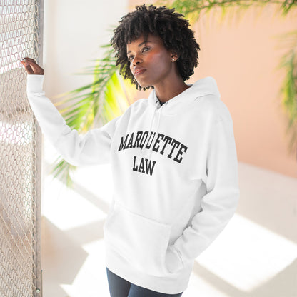 Marquette Law Arch Logo Three-Panel Fleece Hoodie