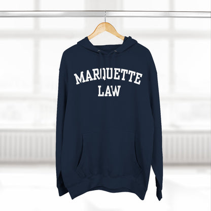 Marquette Law Arch Logo Three-Panel Fleece Hoodie