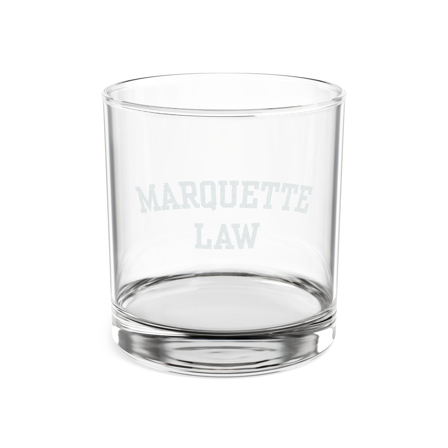 Marquette Law Arch Logo Whiskey Glass, 10.5oz (Engraving)
