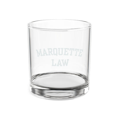Marquette Law Arch Logo Whiskey Glass, 10.5oz (Engraving)
