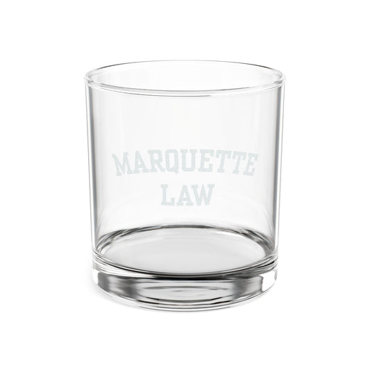 Marquette Law Arch Logo Whiskey Glass, 10.5oz (Engraving)