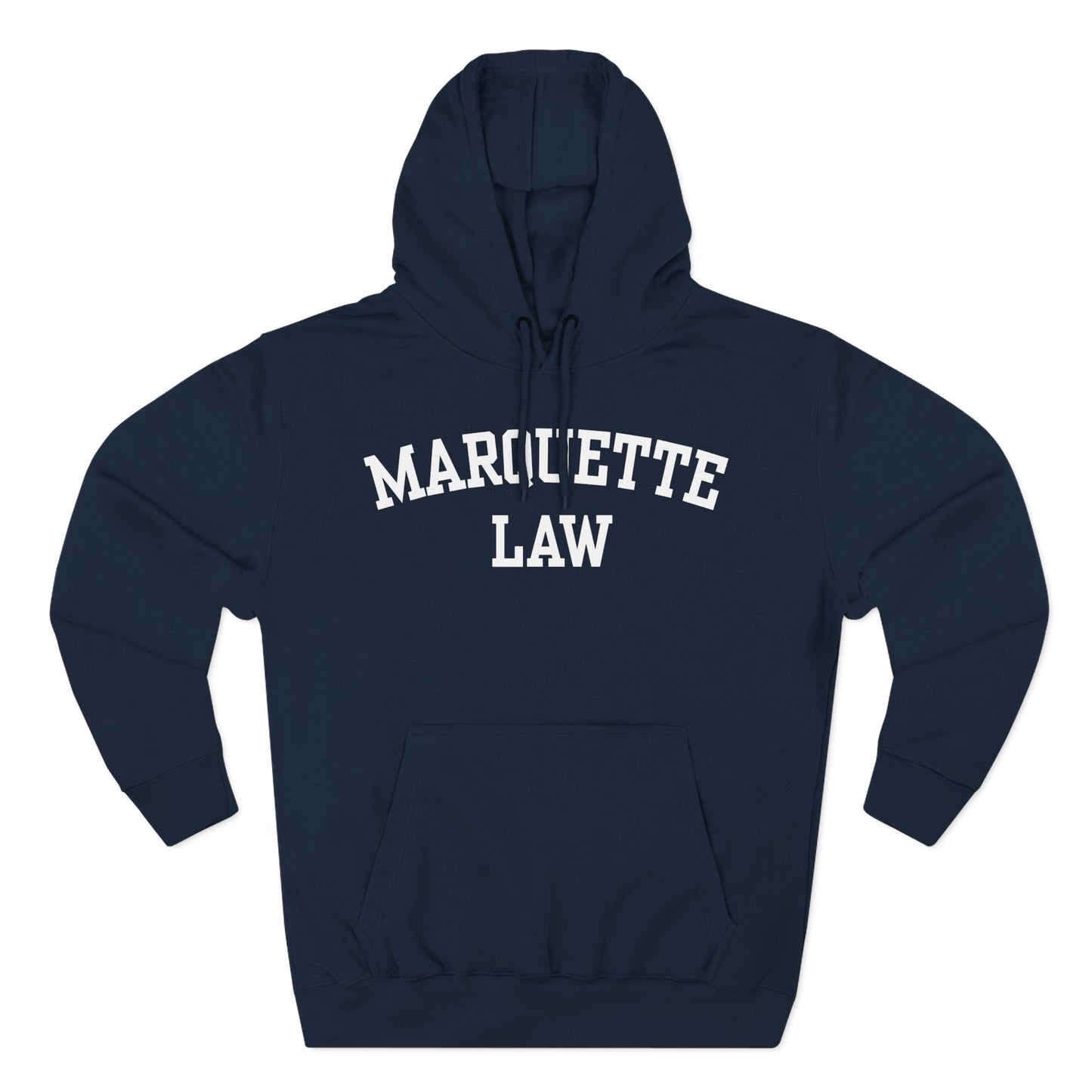 Marquette Law Arch Logo Three-Panel Fleece Hoodie