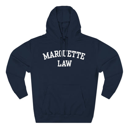 Marquette Law Arch Logo Three-Panel Fleece Hoodie