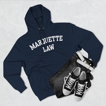 Marquette Law Arch Logo Three-Panel Fleece Hoodie