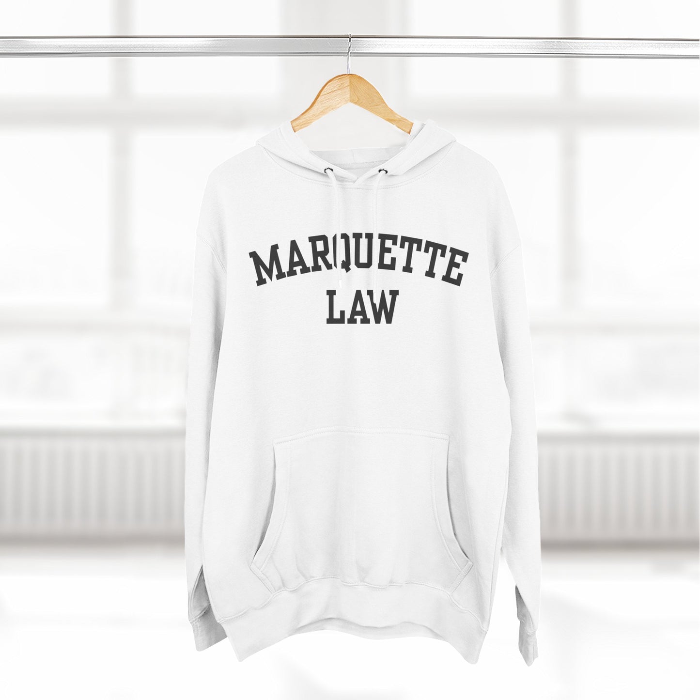 Marquette Law Arch Logo Three-Panel Fleece Hoodie