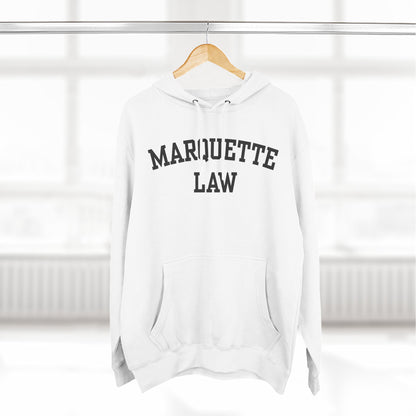 Marquette Law Arch Logo Three-Panel Fleece Hoodie