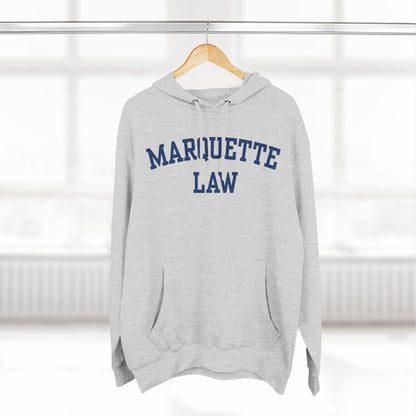 Marquette Law Arch Logo Three-Panel Fleece Hoodie
