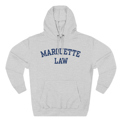 Marquette Law Arch Logo Three-Panel Fleece Hoodie